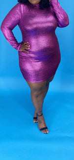 Load image into Gallery viewer, Flirty In Purple Dress
